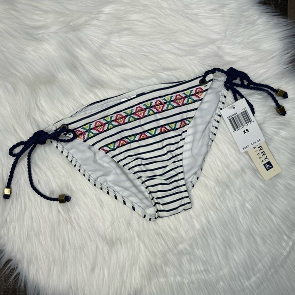 NWT Sperry Top Sider Embroidered String Bikini Bottom XS - Picture 9 of 9